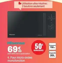 BUT Hisense - four micro-ondes monofonction offre