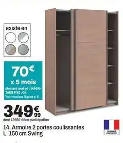 BUT Total - armoire 2 portes coulissants offre