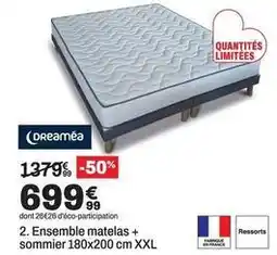 BUT Ensemble matelas + sommier 180x200 cm xxl offre