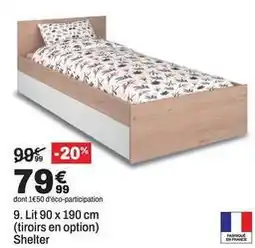 BUT Lit 90 x 190 cm (tiroirs en option) offre