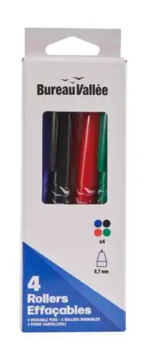Bureau Vallée Bureau vallée - 4 stylos rollers effacables offre