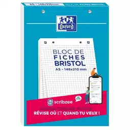 Bureau Vallée Oxford - bloc de 30 fiches bristol offre