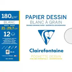 Bureau Vallée Clairefontaine - papier à dessin blanc offre