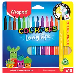 Bureau Vallée Maped - 15 feutres long life 2.0 offre