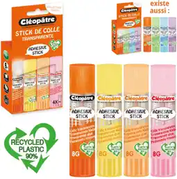 Bureau Vallée Cléopâtre - 6 sticks de colle transparents offre