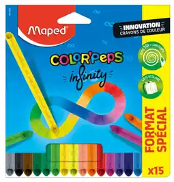 Bureau Vallée Maped - 15 crayons color'peps infinity offre