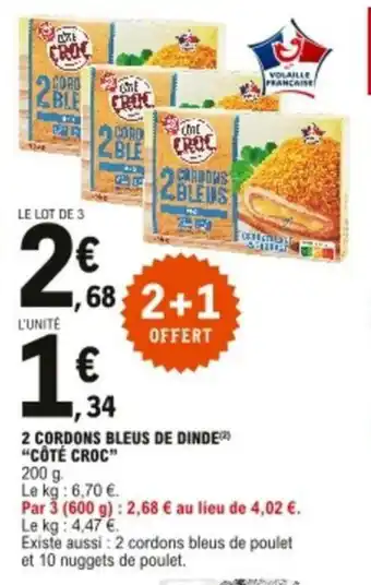 2 Cordons bleus de dinde