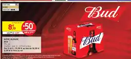 Intermarché Bud bière blonde offre
