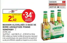 Intermarché Somersby boisson alcoolisée à base de bière aromatisée pomme offre