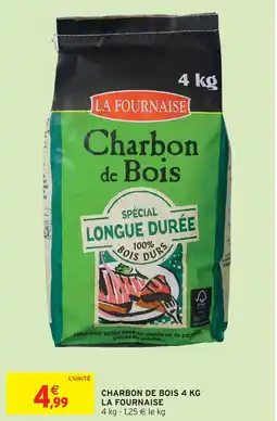 Intermarché La fournaise charbon de bois 4 kg offre