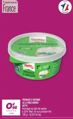 Netto Netto fromage à tartiner ail et fines herbes offre