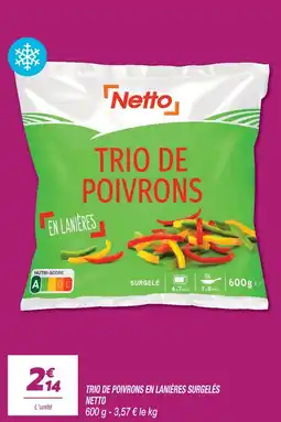 Netto Netto trio de poivrons en lanières surgelés offre