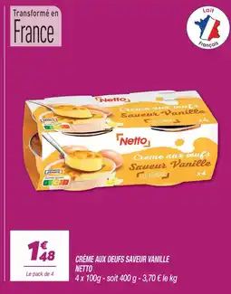 Netto Netto crème aux œufs saveur vanille offre