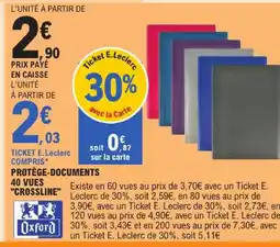 E.Leclerc Oxford protège-documents 40 vues offre