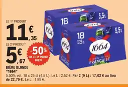 E.Leclerc 1664 bière blonde offre
