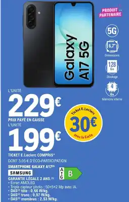 E.Leclerc Samsung smartphone galaxy a17 offre