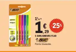 E.Leclerc Bic 5 surligneurs fluo offre