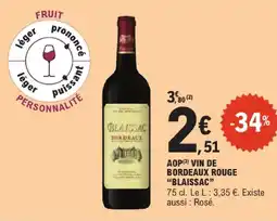 E.Leclerc Blaissac aop vin de bordeaux rouge offre