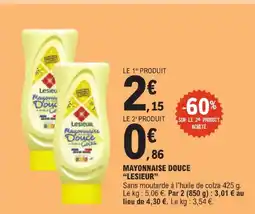 E.Leclerc Lesieur mayonnaise douce offre