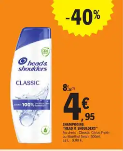 E.Leclerc Head & shoulders shampooing classic offre