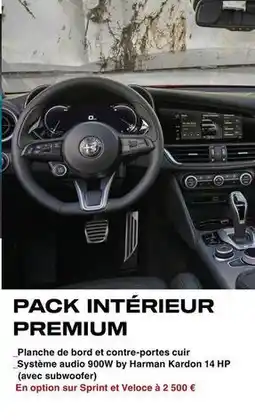 Alfa Romeo Pack intérieur premium offre