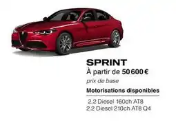 Alfa Romeo Sprint offre