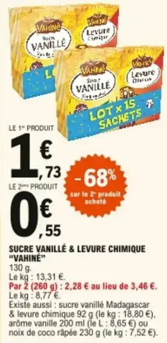E.Leclerc Sucre vanillé & levure chimique offre