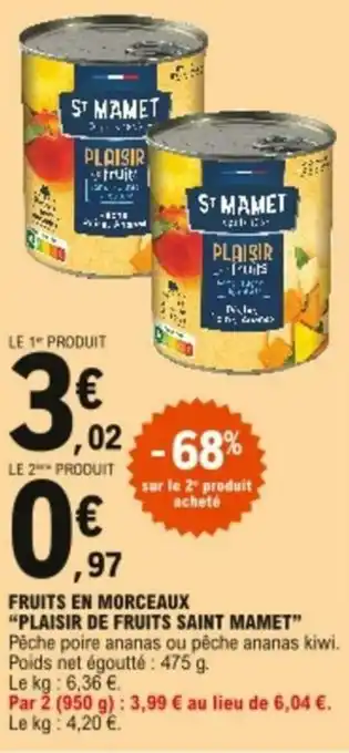 E.Leclerc Fruits en morceaux offre