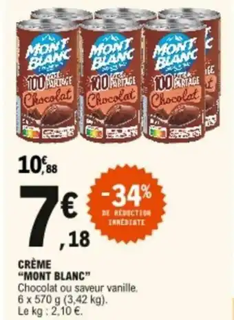 E.Leclerc Crème "mont blanc" offre