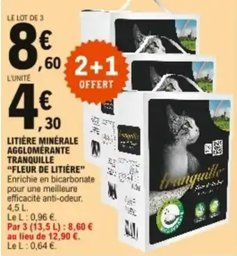 E.Leclerc Litière minérale agglomérante tranquille offre