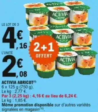 E.Leclerc Activia abricot offre