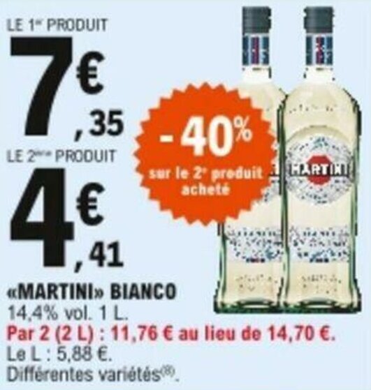Promo Martini bianco chez E.Leclerc