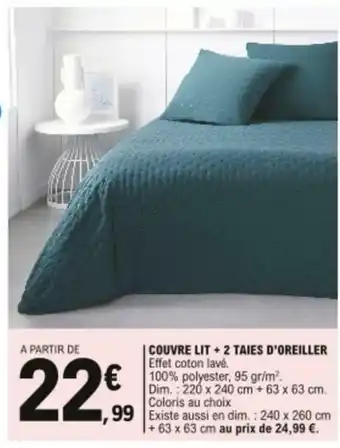 Couvre lit + 2 taies d'oreiller