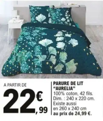 E.Leclerc Parure de lit "aurelia" offre
