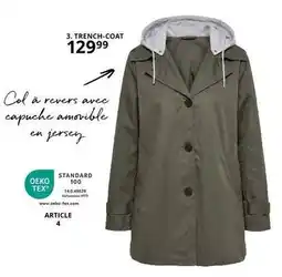 Ulla Popken Oeko-tex - col à revers avec capuche amorible en jersey offre