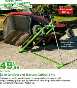 Provence Outillage Lève tondeuse et tracteur latéral à vis offre