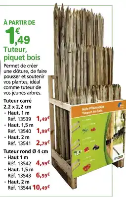 Provence Outillage Tuteur, piquet bois offre