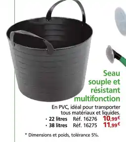 Provence Outillage Seau souple et résistant multifonction offre
