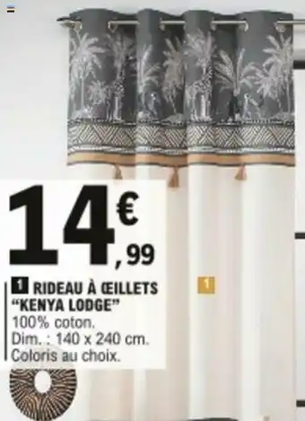 E.Leclerc Rideau à œillets offre