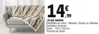 E.Leclerc Plaid sherpa offre