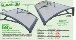 Provence Outillage Marquise aluminium et polycarbonate anthracite offre