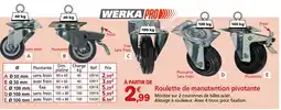 Provence Outillage WERKA PRO Roulette de manutention pivotante offre