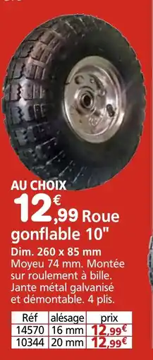 Provence Outillage Roue gonflable 10" offre