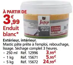 Provence Outillage JAFEP Enduit blanc offre