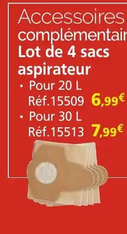 Provence Outillage Lot de 4 sacs aspirateur offre