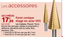 Provence Outillage Foret conique étagé en acier HSS offre