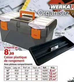 Provence Outillage WERKA PRO Caisse plastique de rangement offre