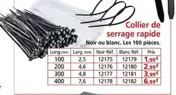 Provence Outillage Collier de serrage rapide offre