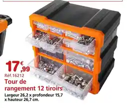 Provence Outillage Tour de rangement 12 tiroirs offre