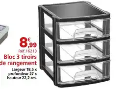 Provence Outillage Bloc 3 tiroirs de rangement offre